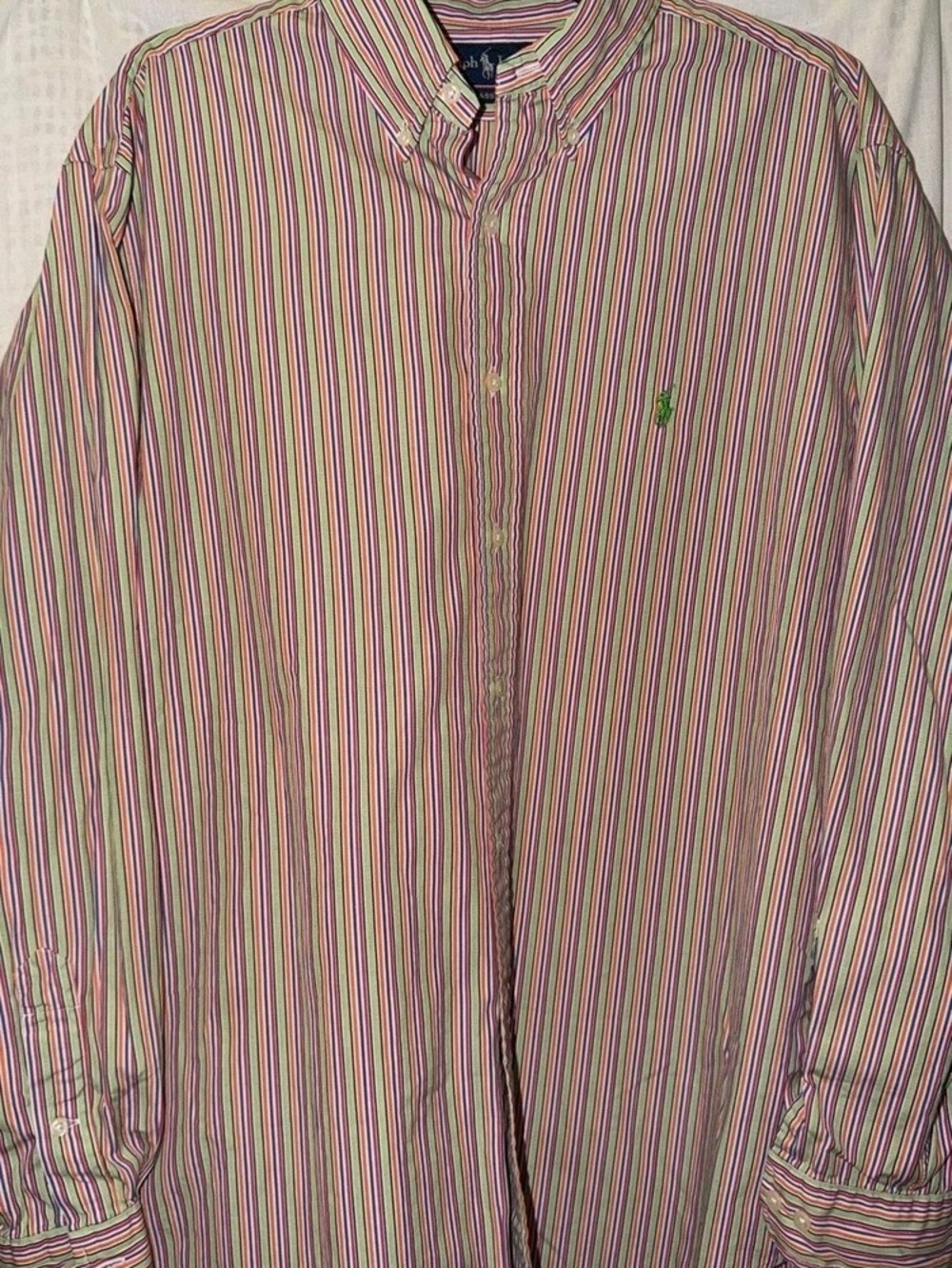 Ralph Lauren Classic Fit Men's Striped Button Down Large Like New